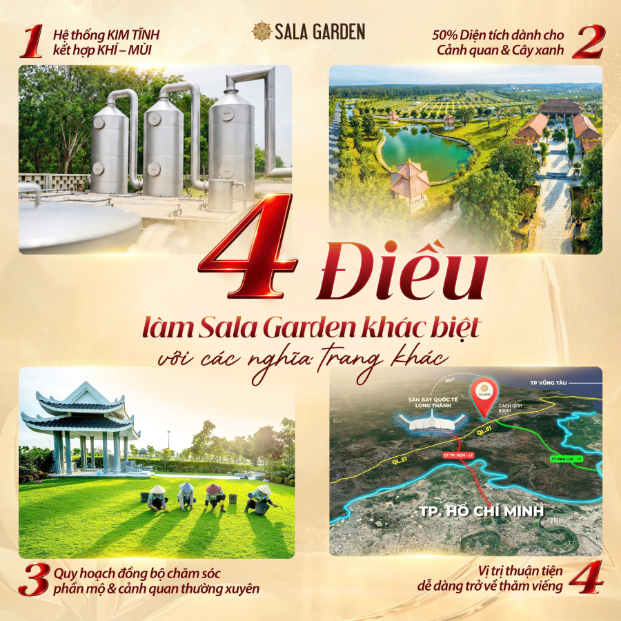4 Điểm Khác Biệt Tạo Nên Thương Hiệu Hoa Viên Nghĩa Trang Cao Cấp Sala Garden